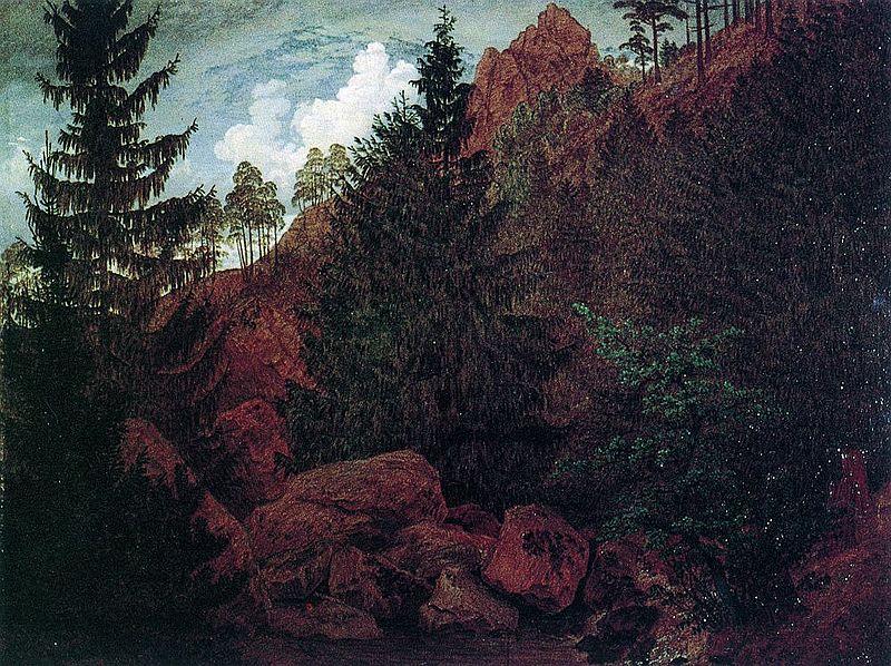 Caspar David Friedrich Felspartie oil painting image